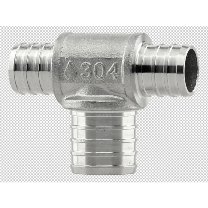 Boshart Industries Tee 3/4 x 3/4 x 1 in Crimp PEX Pipe Reducing Tee