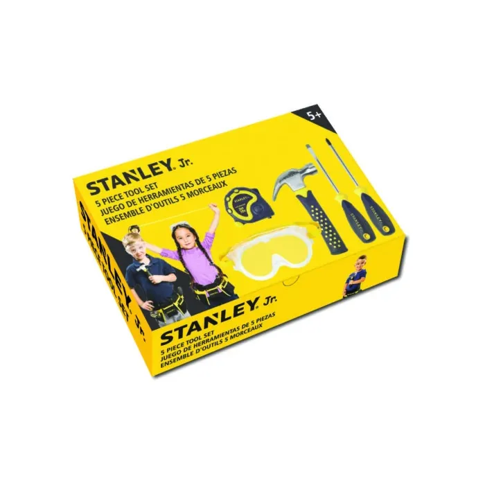 Stanley Jr. Hard Steel And Rubber 5+ 5 Pieces 5-Piece Tool Toy Set