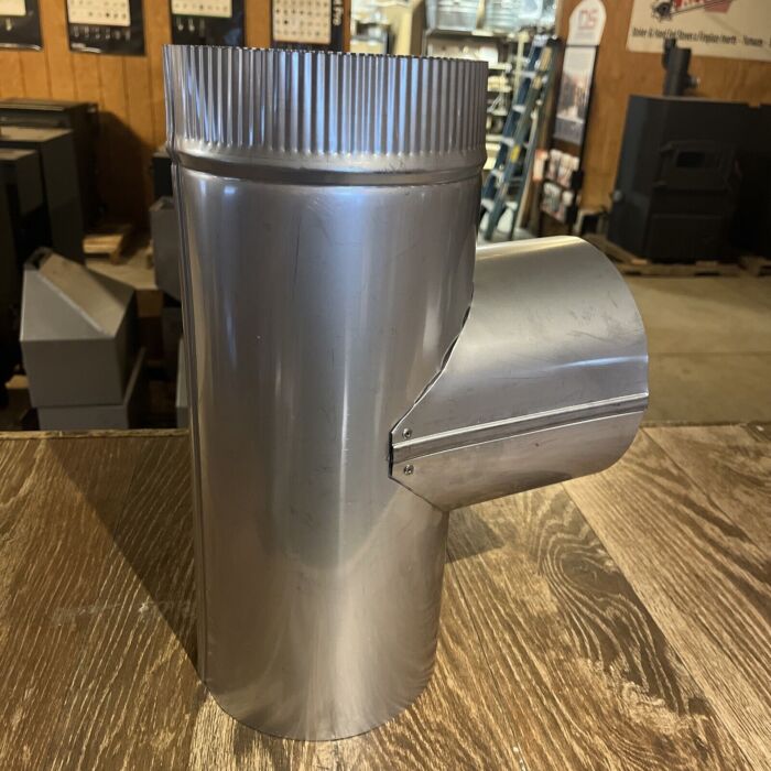 Tee 7 in 304 Stainless Steel Stove Pipe Tee