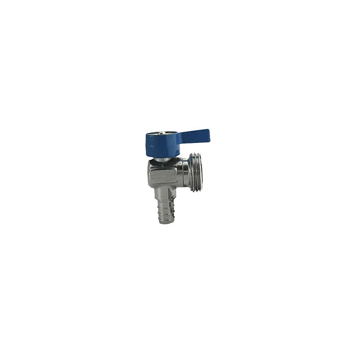 Boshart Industries Washing Machine Chrome Plated Plastic Crimp PEX x GHT (Blue)