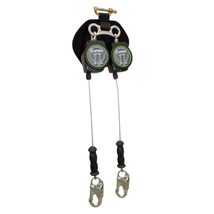 Safewaze 11' LE Dual Leg Cable Retractable With Steel Snap Hooks