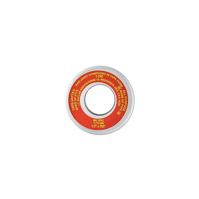 J.C. Whitlam TAPE-UNYTE® High-Density PTFE Tape, White 1/2" x 1296"