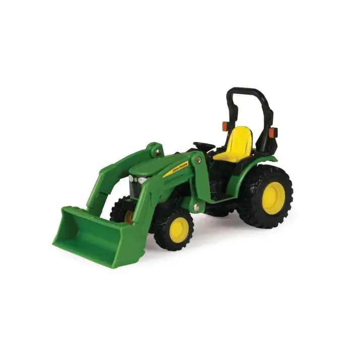 TOMY 3+ Die Cast and Plastic Green Toy Tractor with Loader