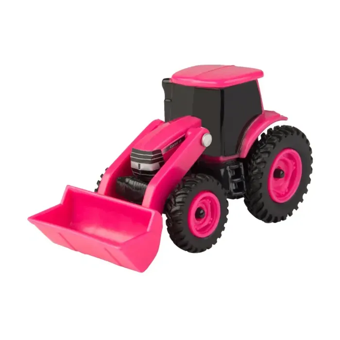 TOMY 3+ Plastic Pink Toy Scale Tractor with Loader