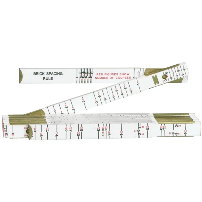 Lufkin Crescent Lufkin Red End 6 Ft. x 5/8 In. Brick Mason  Wood Rule, White