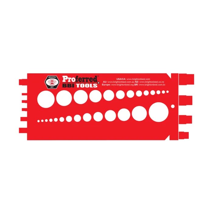 Brighton-Best Plastic Red Bolt And Screw Gauge