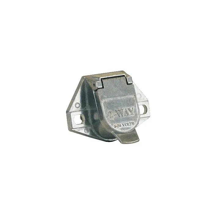 Buyers Die-Cast Zinc Plated Horizontal 2-Way Truck Side Trailer Connector