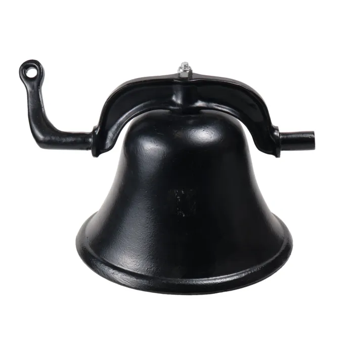 Temple Aluminum 9 in Aluminum Black Farm Bell