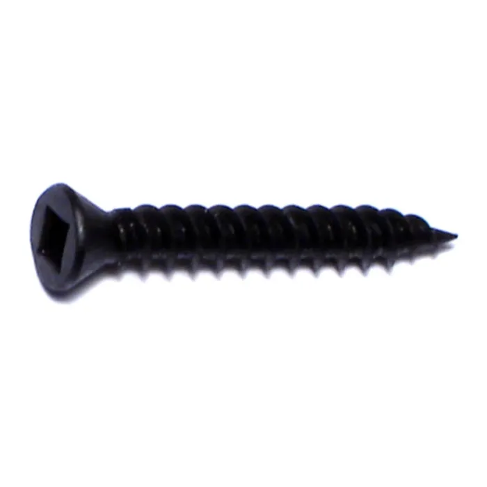 #6 x 1" Square Trim Head, Trim Head Screw, Black (Bulk Box 1 lb)