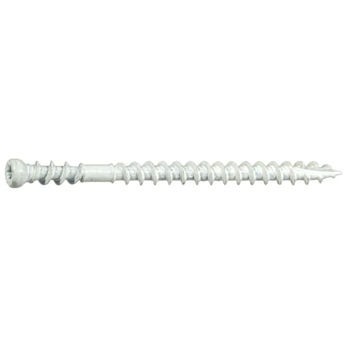 #8 x 2-1/2" Square Trim Head, Trim Head Screw, White, White (Bulk Box 5 lb)