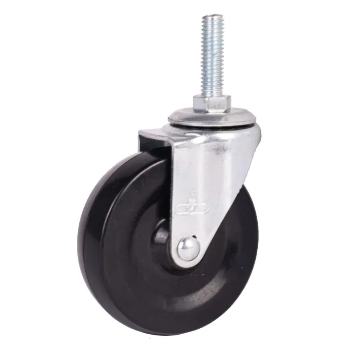 World Casters & Equipment Manufacturing 110 lb 3 in Soft Rubber Swivel Caster
