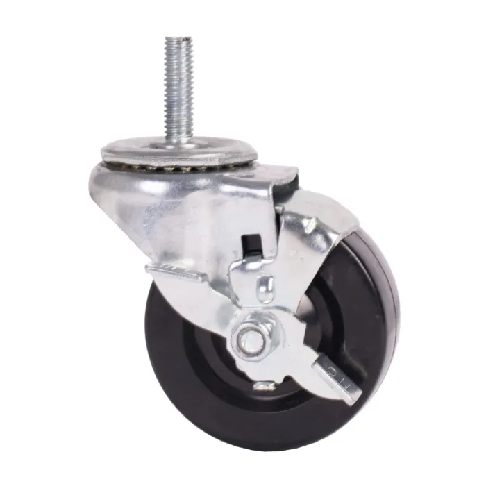 World Casters & Equipment Manufacturing 150 lb 3 in Soft Rubber Swivel Caster