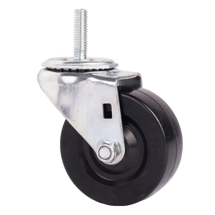 World Casters & Equipment Manufacturing 150 lb 3 in Soft Rubber Swivel Caster