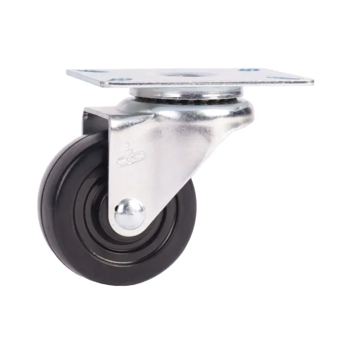 World Casters & Equipment Manufacturing 150 lb 3 in Soft Rubber Swivel Caster