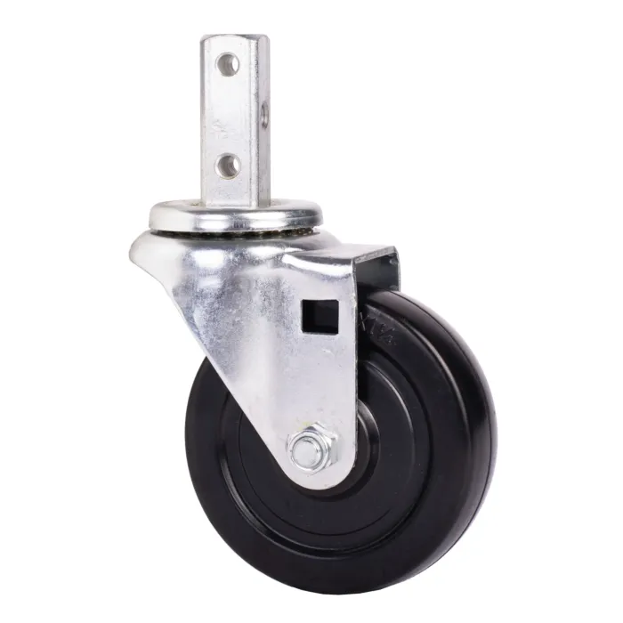 World Casters & Equipment Manufacturing 275 lb 4 in Hard Rubber Swivel Caster