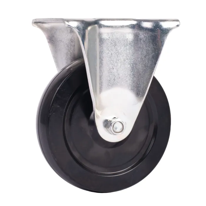 World Casters & Equipment Manufacturing 200 lb 5 in Soft Rubber Rigid Caster
