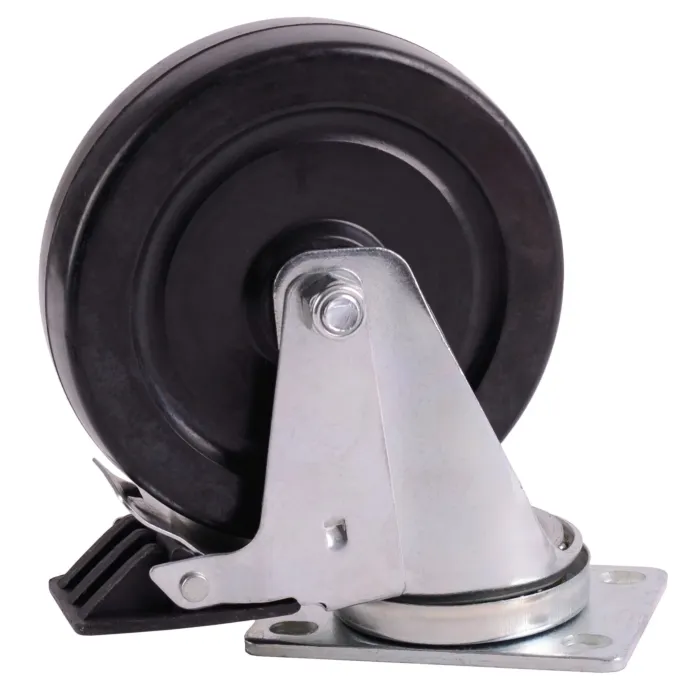 World Casters & Equipment Manufacturing 200 lb 5 in Soft Rubber Swivel Caster