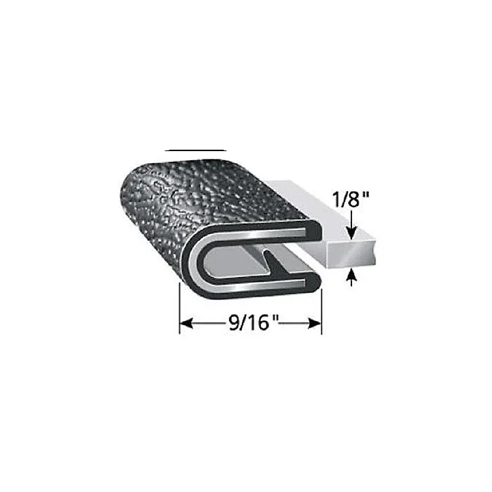 LPC 1/8 in 9/16 in Vinyl Push-On Standard Trim