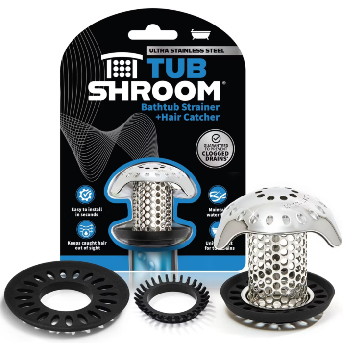 TubShroom SS Bathroom Hair Catcher