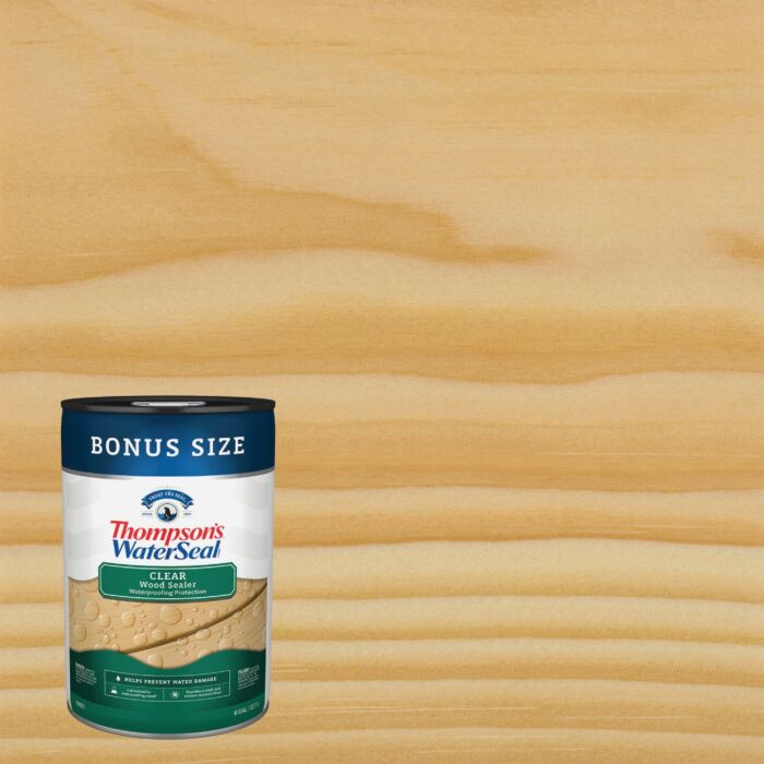 Thompson's WaterSeal Thompsons WaterSeal Waterproofing VOC Compliant Wood Protector, Clear, 6 Gal.