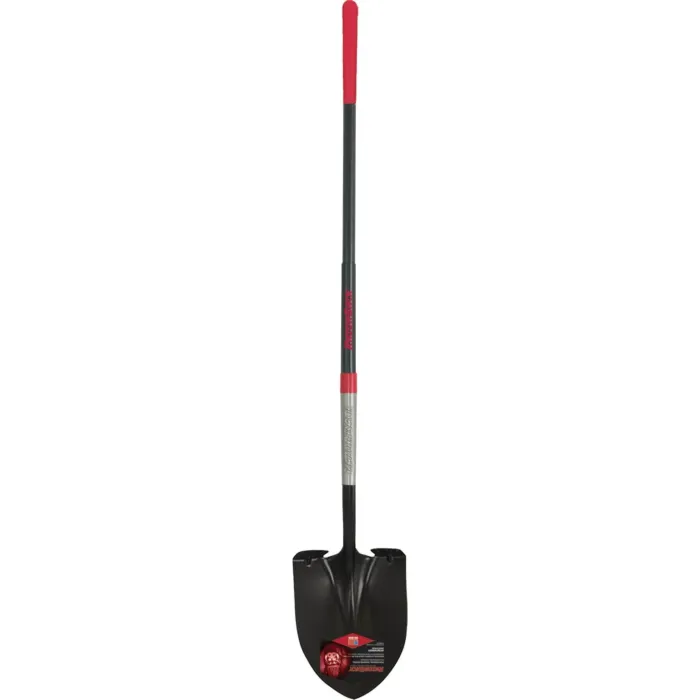 Razor-Back SuperSocket PowerStep Round Point Shovel with 48 In. Fiberglass Handle
