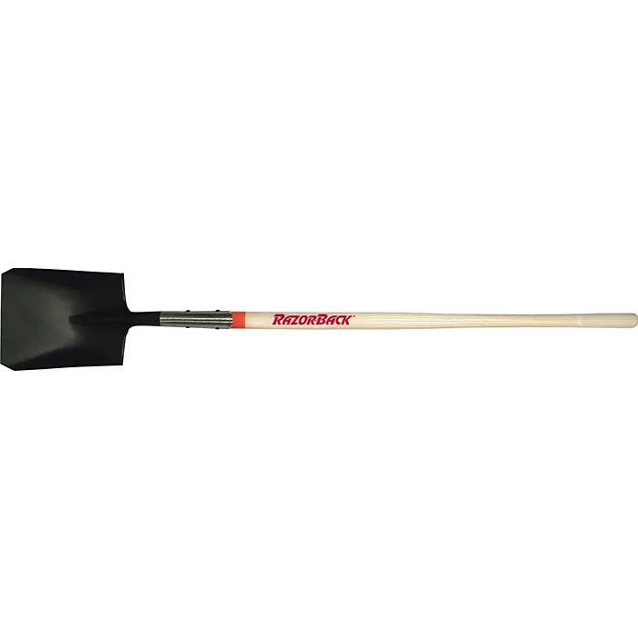 Razor-Back Square Point Shovel with Dual Rivet Wood Handle