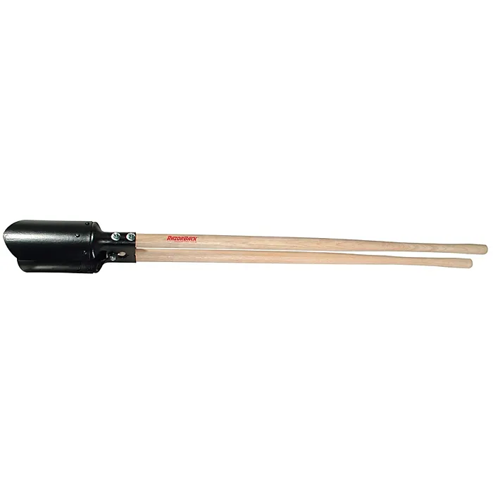 Razor-Back Post Hole Digger with Wood Handles