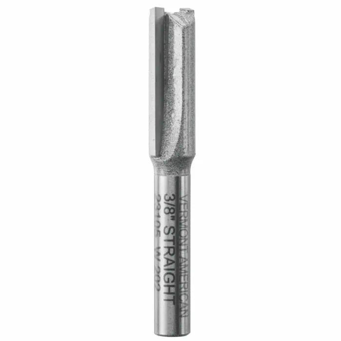 Vermont American 3/8 In. x 1 In. Carbide Tipped 2-Flute Straight Bit