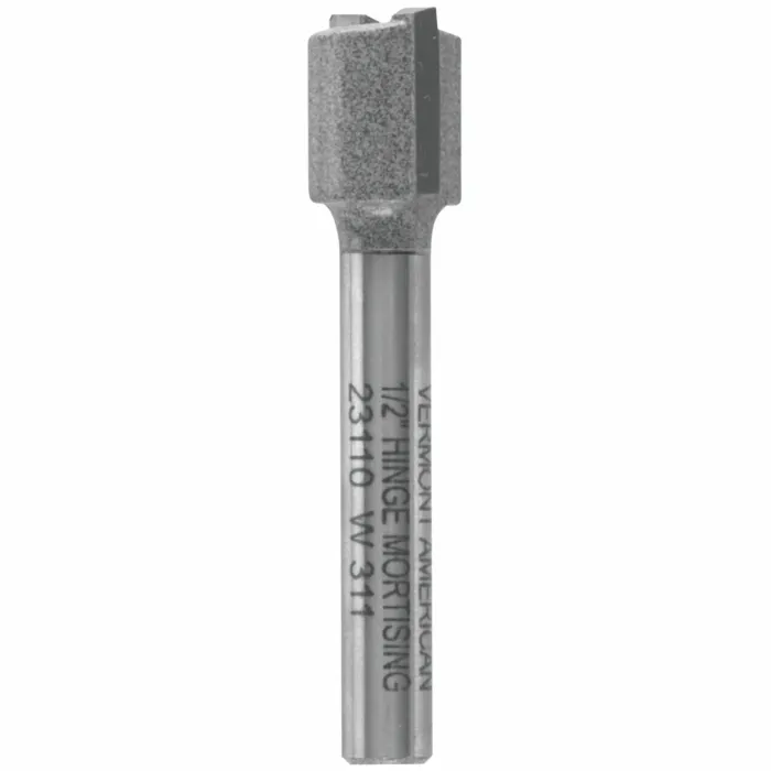 Vermont American 1/2 In. x 1/2 In. Carbide-Tipped Hinge Mortising Bit