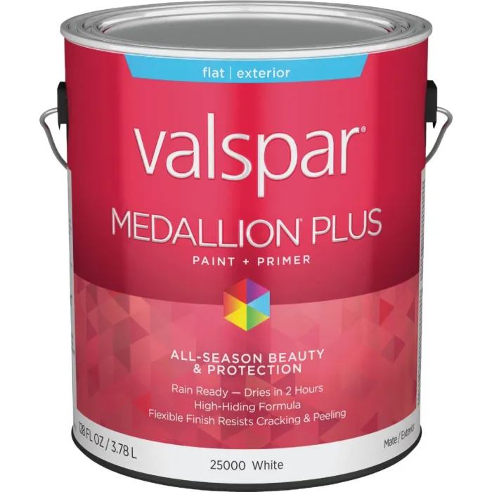 Valspar Medallion Plus Exterior Paint & Primer (Flat - White) 1 gal