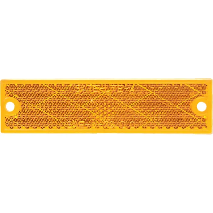 Peterson 1-1/8 In. W. x 4-7/16 In. H. Compact Rectangular Amber Reflector