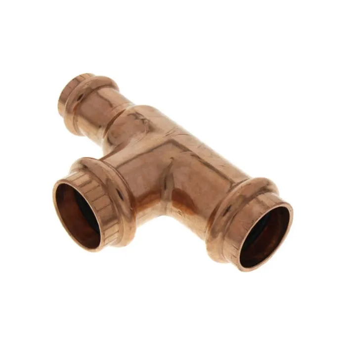 3/4 x 1/2 x 3/4 in Copper Pipe Reducing Tee