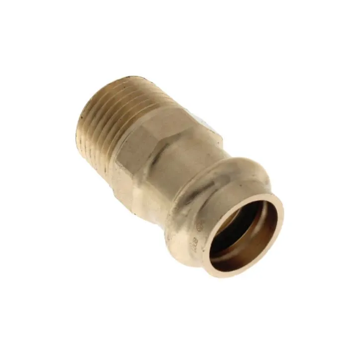1/2 x 1/2 in Press x MPT Bronze Lead Free Pipe Male Adapter