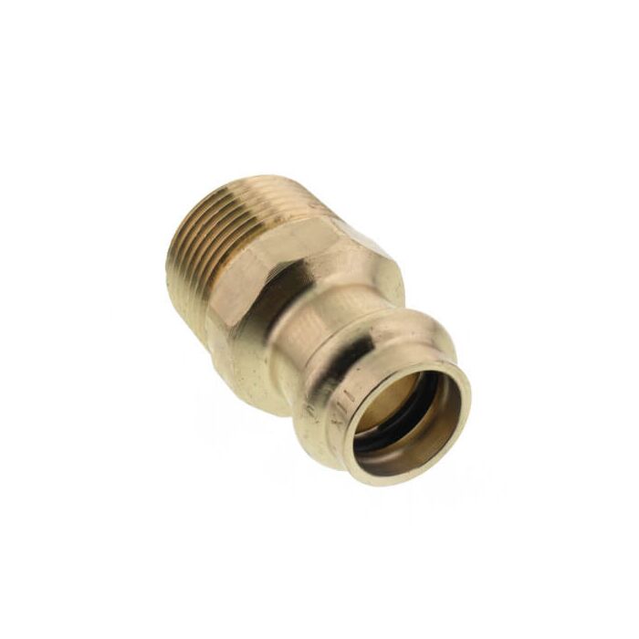 1/2 x 3/4 in Press x MPT Bronze Lead Free Pipe Male Adapter