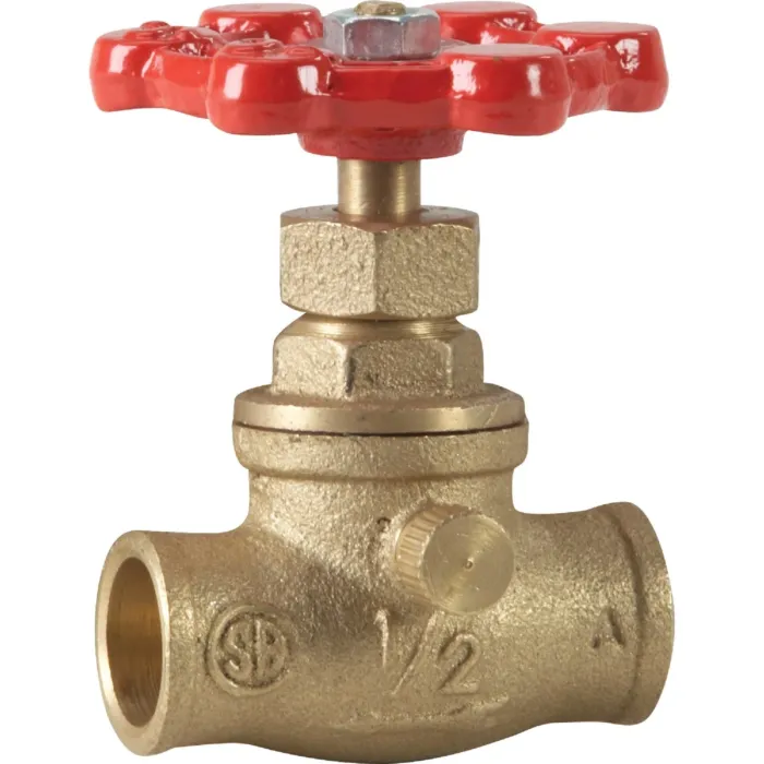 Boshart Industries ProLine 1/2 In. SWT x 1/2 In. SWT Brass Stop and Waste Valve