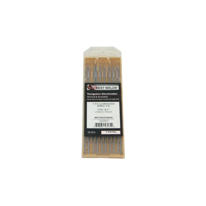 Best Welds® 1.5% Lanthanated 1/16 in 7 in L Tungsten Electrode