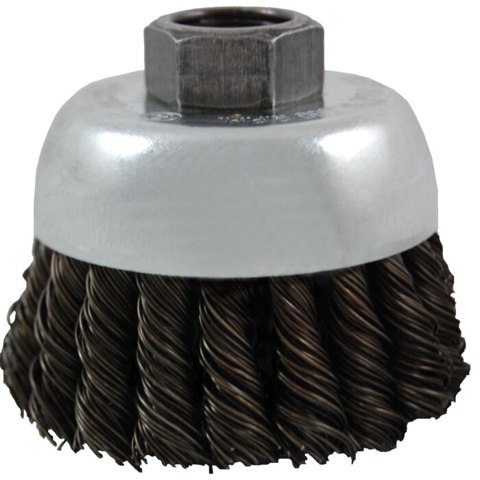 Weiler Steel Knot Wire Cup Brush - 3 in.
