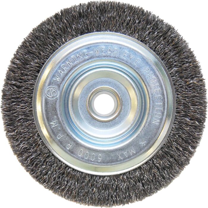 Weiler Vortec 5 In. Crimped, Coarse Bench Grinder Wire Wheel