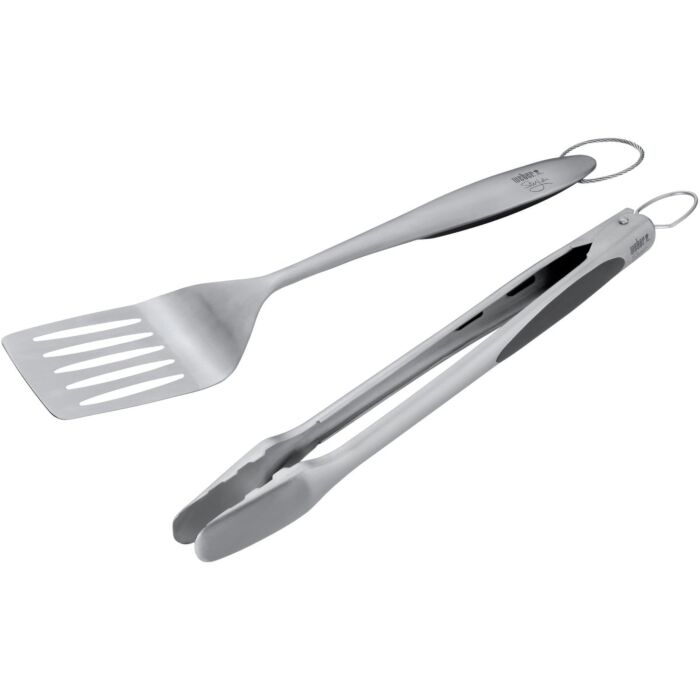 Weber Soft Rubber Grip SS Barbeque Tool Set (2pc)