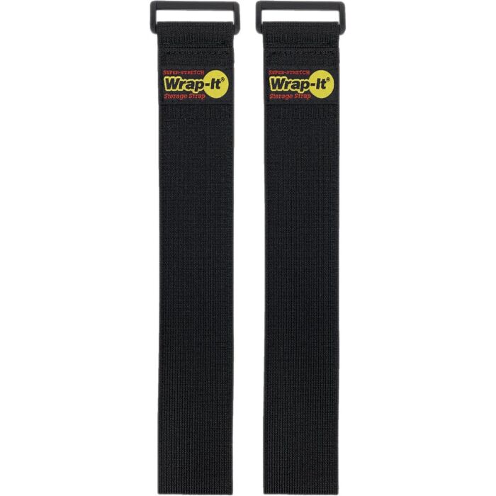 Wrap-It Storage Super-Stretch 24 In. x 2 In. Elastic Hook & Loop Cinch Straps (2-Pack)