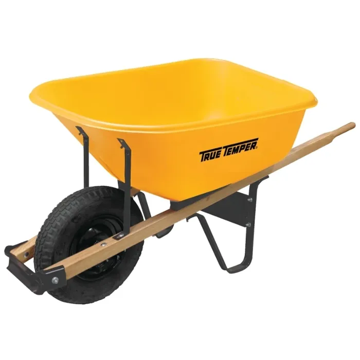 True Temper 6 Cu. Ft. Poly Wheelbarrow