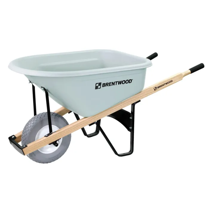 Brentwood Industries, Inc 6 Cu. Ft. Poly Wheelbarrow with No-Flat Tire