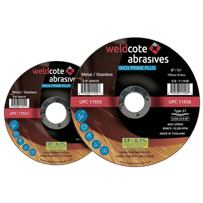 Weldcote 5 in. x 1/4 in. x 7/8 in. T27, A/WA 24R Grinding Wheel