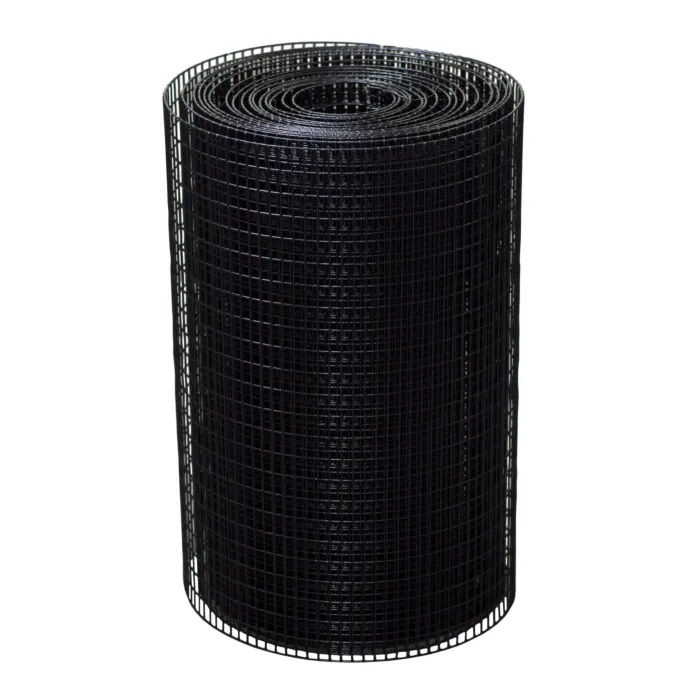 Jackson Wire Welded Garden Fence, 50 ft L, 24 in H, 1/2 x 1 in Mesh, 16 Gauge, Blk, Galvanized