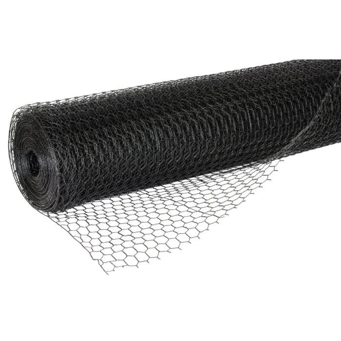 Jackson Wire Poultry Hex Netting 48 in W, 20 Gauge, Hexagonal Mesh, 1 in Mesh, Galvanized