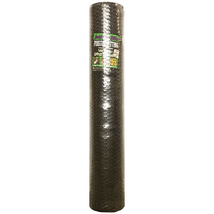 Jackson Wire Poultry Hex Netting 72 in W, 20 Gauge, Hexagonal Mesh, 1 in Mesh, Galvanized
