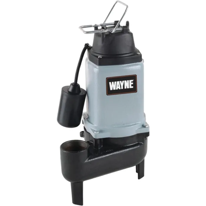 WAYNE Wayne 1/2 H.P. Cast Iron Sewage Ejector Pump with Piggyback Tether Switch
