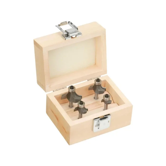 Steelex® 4 Pieces High Carbon Steel Router Bit Set