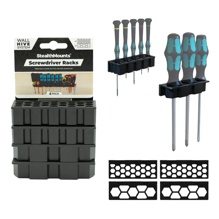 StealthMounts Wall Hive Screwdriver Rack (4pk)