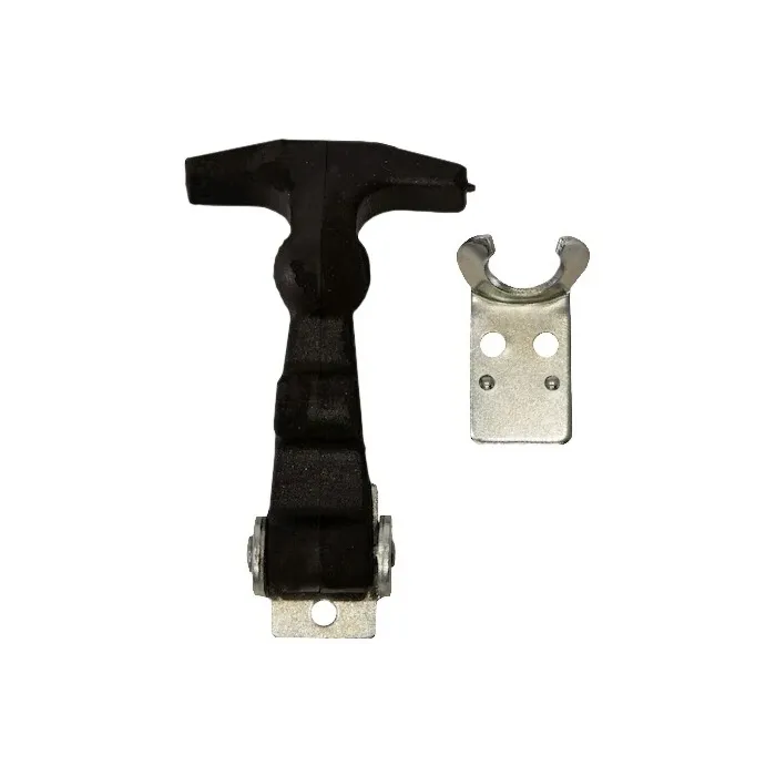 Buyers 4 in Rubber Latch/Carbon Steel Bracket Plain Latch/Zinc Plated Bracket Hood Catch